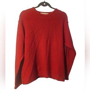 PERRY ELLIS Red Wool Sweater, Men's, Size L